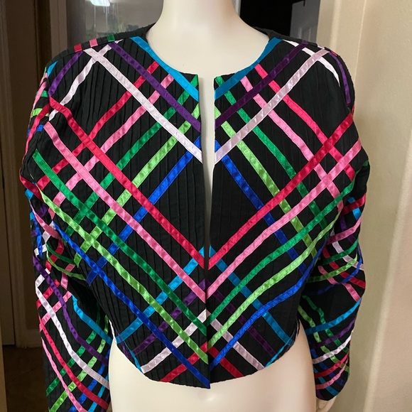 Racha Castile Ribbon Short Jacket. Multi-colored. Excellent condition. Size Med - Picture 2 of 2